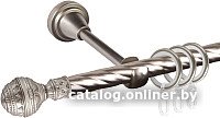 

Карниз для штор АС ФОРОС Grace D16K + наконечники Ампир (3м, сатин)
