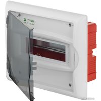 Бокс пластиковый Elektro-Plast Eco Box 1x8M, N/PE 2x 2x16+5x10mm2, дымчатая пласт. дверь, белый RAL9003, 240x300x102mm, IP40