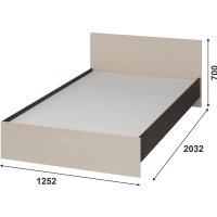 Кровать Тащи в дом Брио КР 556 120х200 (венге/дуб белфорд)