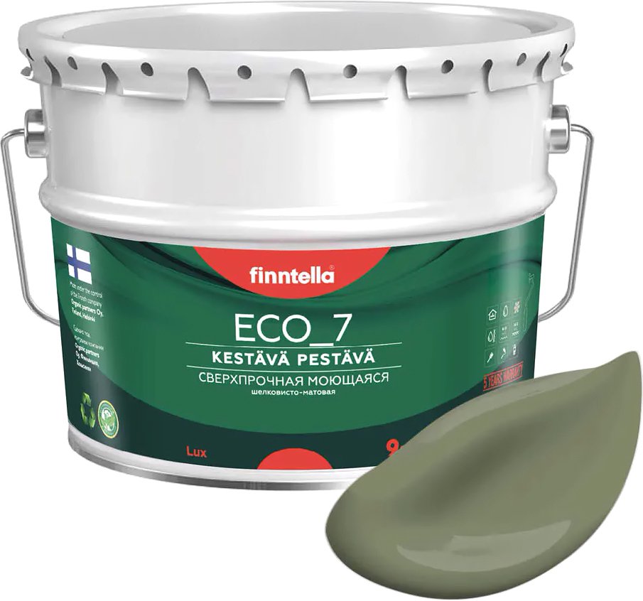 

Краска Finntella Eco 7 Oliivi F-09-2-9-FL021 9 л (темно-зеленый)