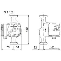 Циркуляционный насос Grundfos UPS 25-60 180