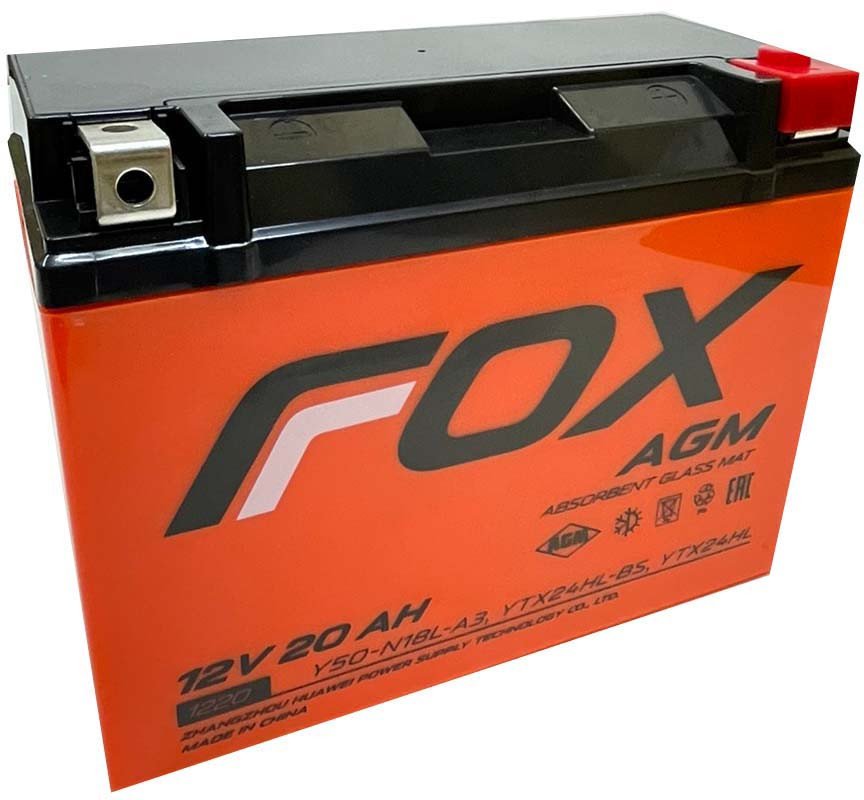 

Мотоциклетный аккумулятор Fox 1220 YTX24HL-BS (20 А·ч)
