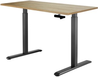 Стол с регулировкой высоты ErgoSmart Manual Desk 1360x800x36 мм (дуб натуральный/черный)