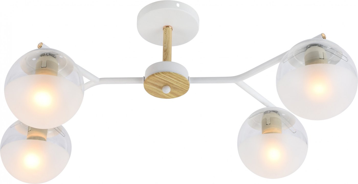 

Припотолочная люстра Mirastyle MH-5071/4 WH+WOOD