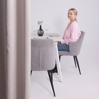 Кухонный стол Lepremo AV 1209/1 МДФ раздвижной 1200-1600x800 (Азул Оникс/белый)