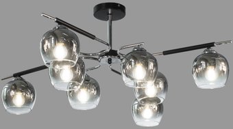 Люстра средней высоты Aitin Pro НПБ 02-8x60-105 K312/8 (черный/хром)