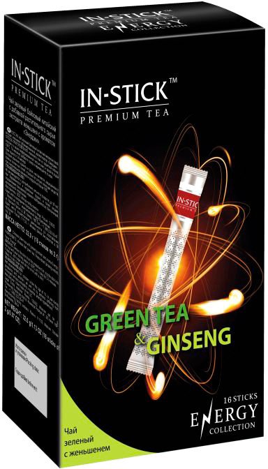 

Зеленый чай In-Stick Energy с женьшенем 16 шт