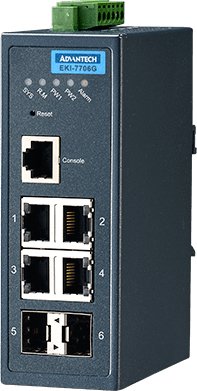 

Управляемый коммутатор 2-го уровня Advantech EKI-7706G-2F-AE