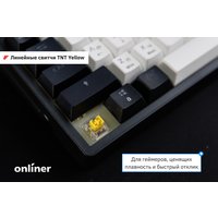 Клавиатура JEGG ZA61 White Black Brown (TNT Yellow)