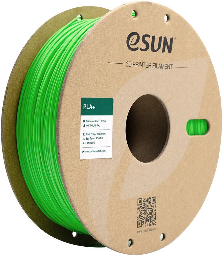 Филамент eSUN PLA+ PLA+175O-V3B1 (1.75 мм, 3 кг, зеленая вершина)
