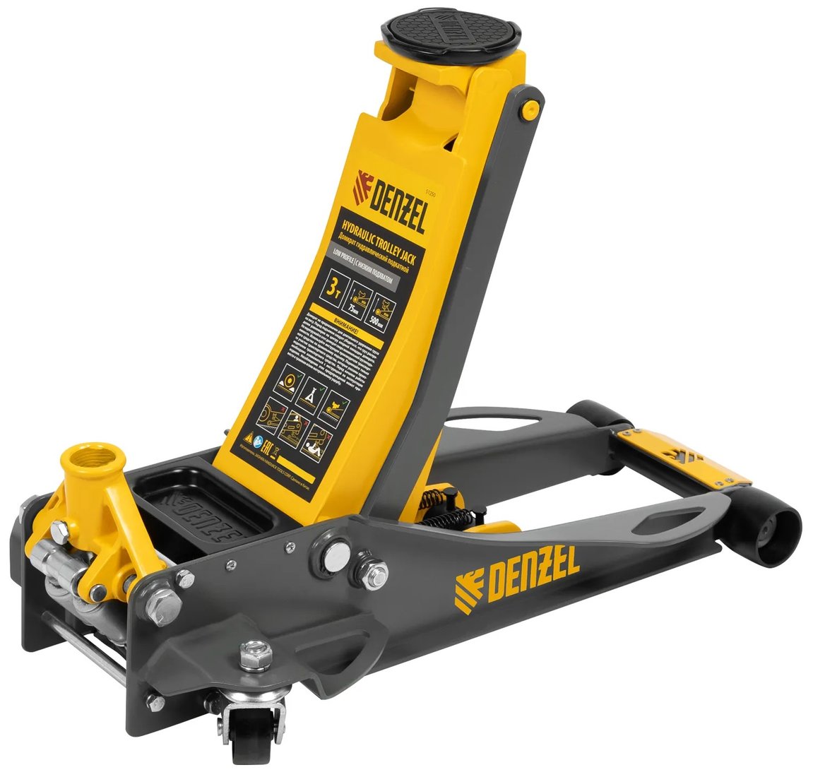 

Подкатной домкрат Denzel 51250 3т