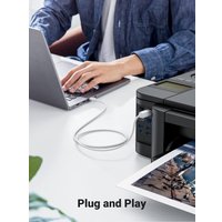 Кабель Ugreen US241 40560 USB Type-B - USB Type-C (1 м, белый)