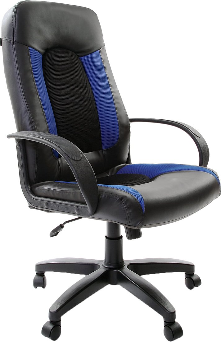 

Офисное кресло Brabix Strike EX-525 (кожзам/ткань TW, черный/синий)