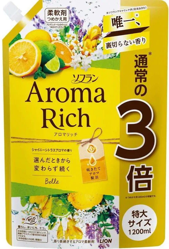 

Кондиционер для белья Lion Aroma Rich Belle мужской аромат 1.2 л