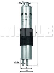 Топливный фильтр Mahle Knecht KL149