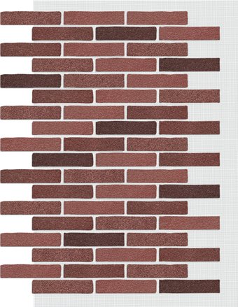 Декоративный кирпич АМК Клинкер микс № 410 (красный микс)