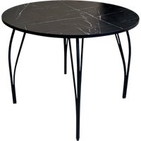 Кухонный стол Arvento Флок круглый D900 (мрамор неро маркина)