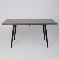 Кухонный стол Мамадома Borg radial-120 раздвижной 120-160х80 (дымчатая керамика/черный)