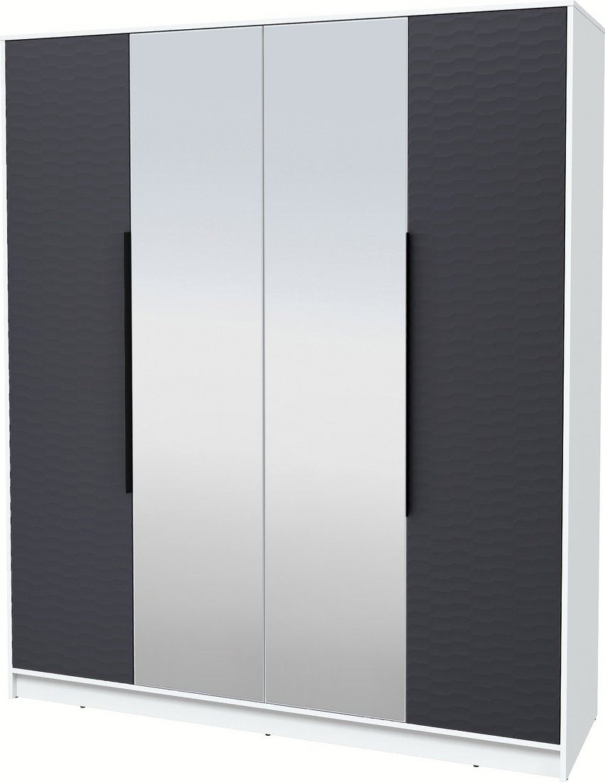 

Шкаф распашной Интерлиния Концепт Зодиак КТ-Ш4з (белый платинум/пепел)