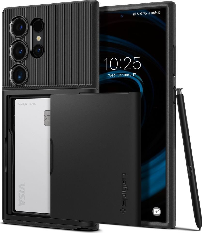 

Чехол для телефона Spigen Slim Armor CS для Galaxy S24 Ultra ACS07306 (черный)