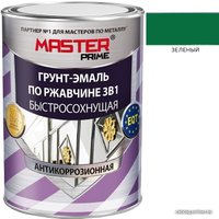 Грунт-эмаль Master Prime По ржавчине 3 в 1 быстросохнущая 0.9 л (зеленый)