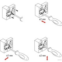 Мебельная петля AKS накладная с доводчиком 48мм h2 несъемная планка короткое плечо