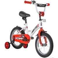 Детский велосипед Novatrack Strike 14 2020 143STRIKE.WTR20 (белый/красный)