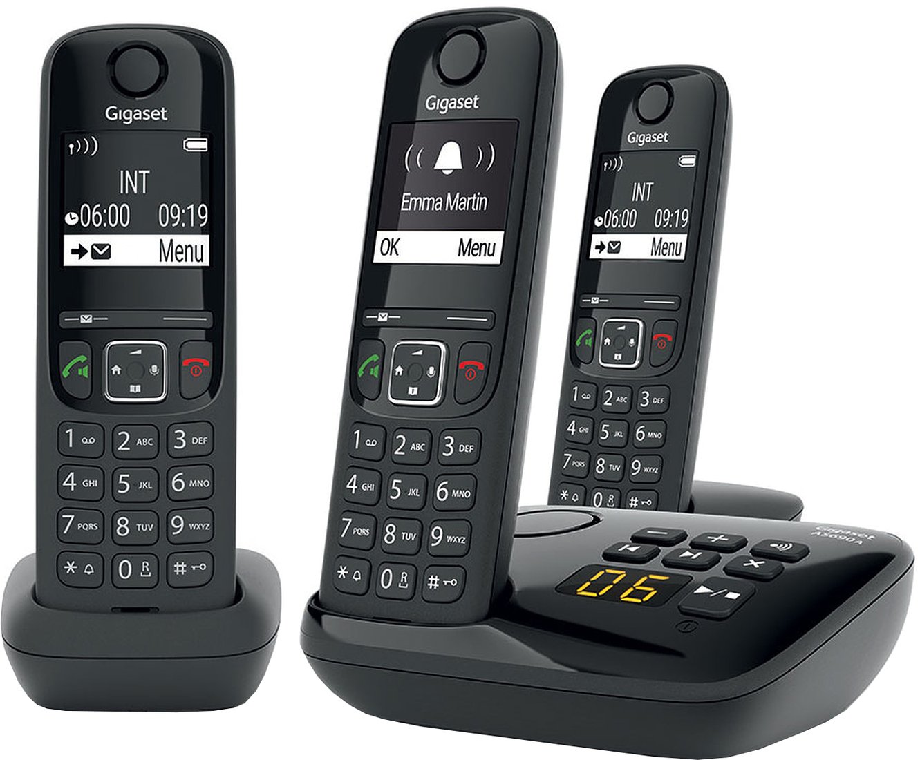 

Радиотелефон Gigaset AS690A Trio RUS (черный)