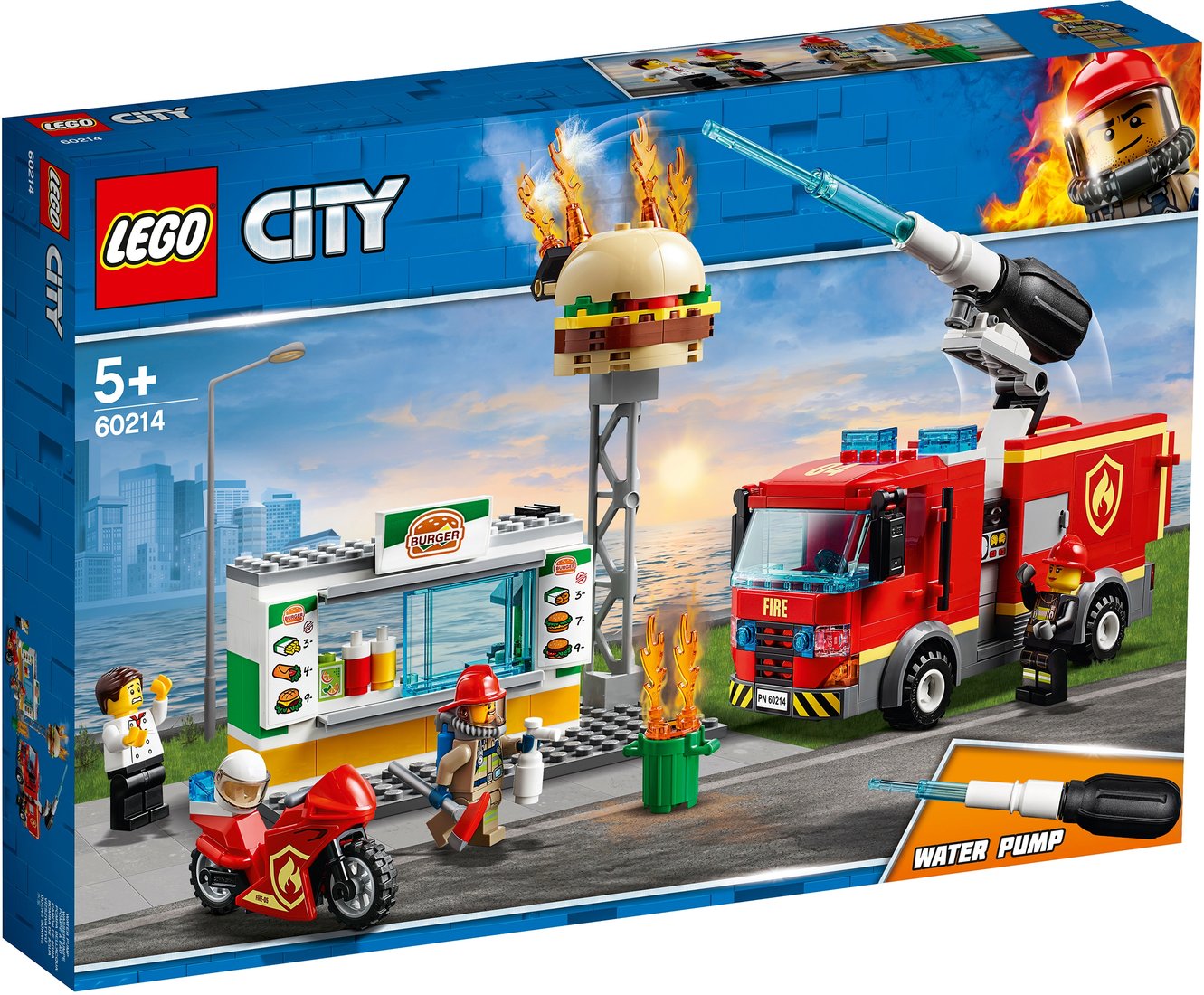 

Конструктор LEGO City 60214 Пожар в бургер-кафе