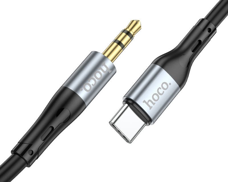 

Кабель Hoco UPA22 USB Type-C - 3.5 jack (1 м, черный)