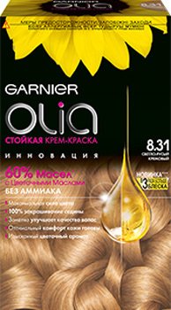 

Крем-краска для волос Garnier Olia 8.31 светло-русый кремовый