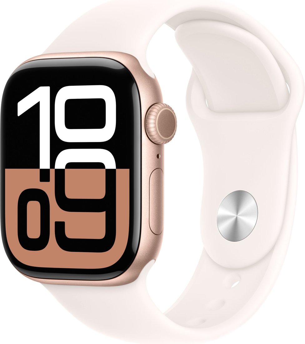 

Умные часы Apple Watch Series 10 42 мм (алюминиевый корпус, розовое золото/легкие румяна, спортивный силиконовый ремешок M/L)