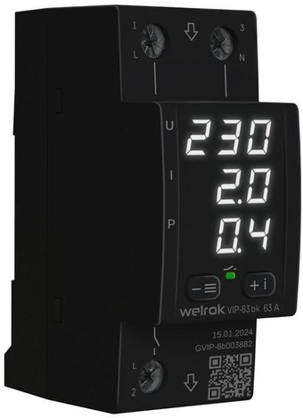 Реле напряжения Welrok VIP-63 bk (черный)