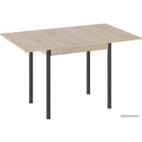 Кухонный стол Трия Родос Тип 2 с опорой d40 (черный муар/дуб сонома)