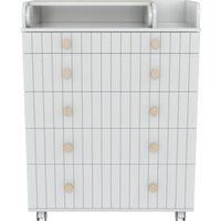 Детский комод Incanto Lunna Charm МДФ 800/5 PK-0004/12mdf (белый)