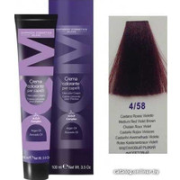Крем-краска для волос DCM HOP Complex 4/58 каштановый рыжий фиолетовый