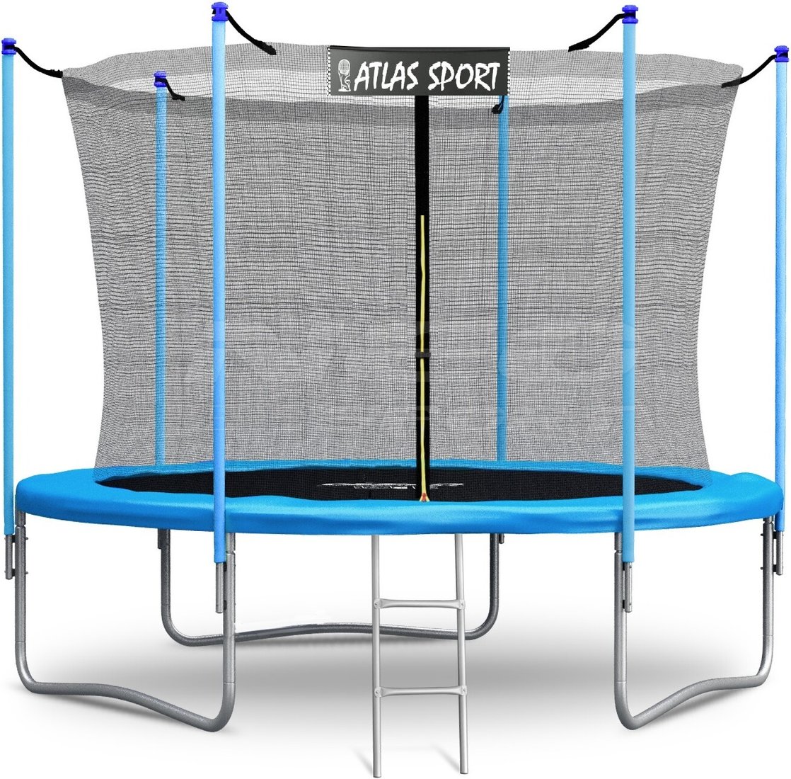 

Батут Atlas Sport 312 см - 10ft (с лестницей, внутренняя сетка, синий)
