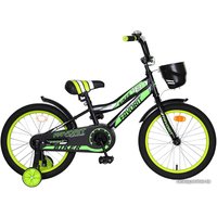 Детский велосипед Favorit Biker 18 (черный/зеленый, 2019)
