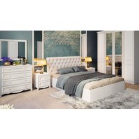 Кровать Трия Скарлет универсальная тип 1 с ПМ 140x200 (велюр мокко темный)