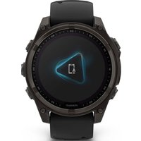Умные часы Garmin Fenix 8 Solar, Sapphire 47мм (титановый угольно-серый DLC с черным ремешком)