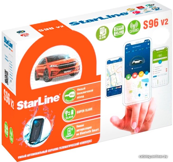 Автосигнализация StarLine S96 v2 2CAN+4LIN 2SIM GSM