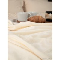 Плед Tex Republic Absolute Однотонный Фланель 1.5 24854 (молочный)