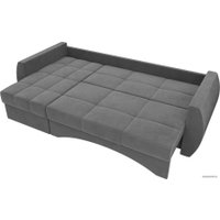 Угловой диван Лига диванов Сатурн 101049 (левый, велюр, серый)