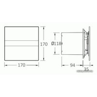 Осевой вентилятор CATA E-120 GT