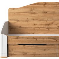 Кровать-тахта Involux Sale 90x200 с ящиками км0144 (белый премиум/дуб натюрель)