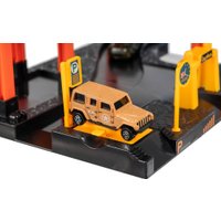 Детские автотреки, трассы Labalu 3-уровневый с дорогой и автомобилями P9488A-1 (желтый, 2 машинки)