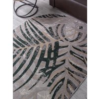 Ковер для жилой комнаты Merinos Liman F479-OVAL-GRAY-GREEN (1.6х3)