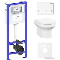 Унитаз подвесной Lavinia Boho Relfix Grance Hill Rimless 6 в 1 87561001 (белый пластик)