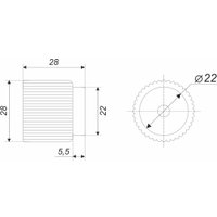 Ручка мебельная Boyard Roll Line RC283MBSG.4