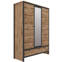 Шкаф распашной Black Red White Loft SZF3D2S (дуб вотан/черный) в Бресте